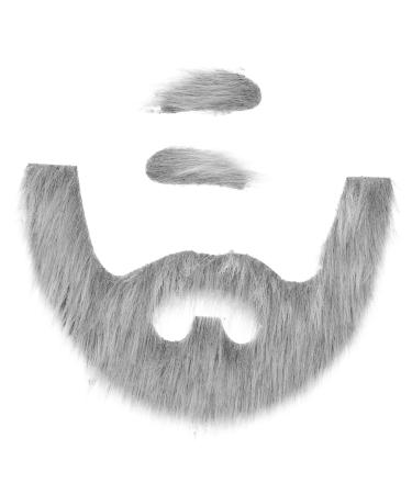 IMIKEYA 1 Jeu Fausse Barbe Simul e Cire Moustache Barbe De Costume Poil Barbes De Costume Sanglier Homme Gonflable Plus Kit Barbe pour Homme Barbe Blanche Chiffon Grey Gris