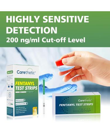 Fentanyl Test Strips 10 Pack - High Sensitivity Rapid Detection Kit - Carethetic Fentanyl Testing - Easy to Use & Read - Buy Online on GoSupps.com