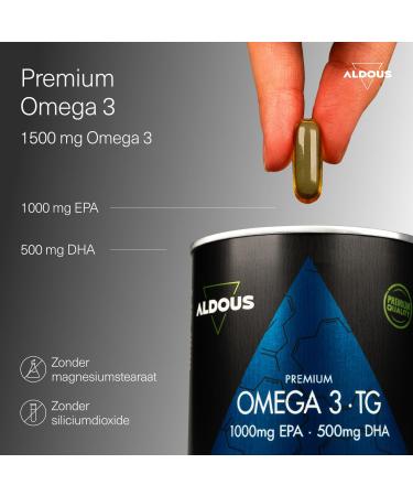 Bio Unicorn SL Omega 3 Premium Capsules 1000 mg EPA and 500 mg DHA 150 Capsules High bioavailability 1500 mg Omega 3 Fish oil in triglyceride form Blood pressure brain vision Aldous - Buy Online on GoSupps.com