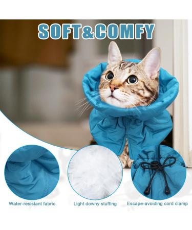 Cat Recovery Collar Soft Adjustable Cat Cone Collar Breathable Cat Neck Protector Elizabethan Collar Lightweight Waterproof Kitten Cone Alternative for Puppies Pets Stop Licking (S Blue) - Buy Online on GoSupps.com