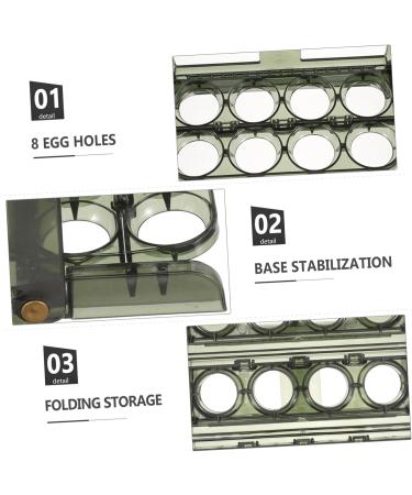 UKCOCO Egg Carton Plastic Trays Refrigerator Fridge Egg Dispenser Egg Storage Holder Clothing Household As Shown2 25X20CM - Buy Online on GoSupps.com
