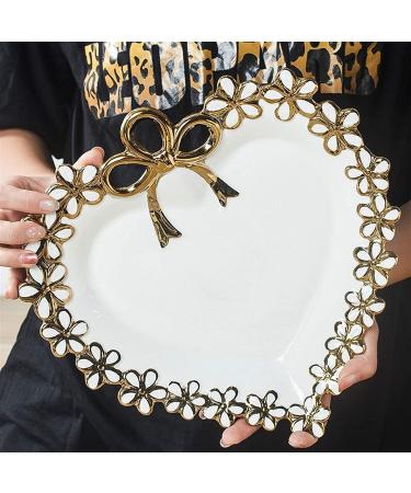 Fruit Basket Fruit Bowl Fruit Bowl European Ceramic Fruit Bowl Creative Heart-Shaped Fruit Dish High-end Decoration Dessert Plate for Home Wedding Housewarming Fruit Organizer Kitchen Organizers and - Buy Online on GoSupps.com