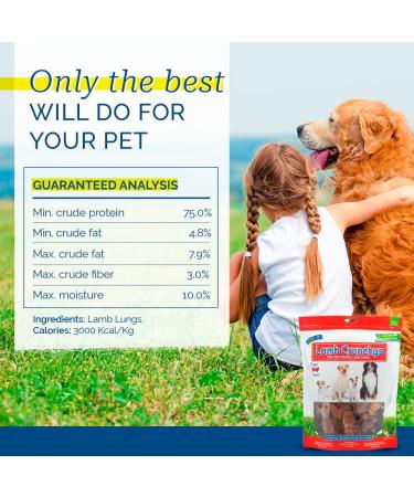 Pet Center Inc. PCI Lamb Crunchys Dehydrated Lamb Lungs Dog Treats - 8oz Pack | Healthy One Size Treats - Buy Online on GoSupps.com
