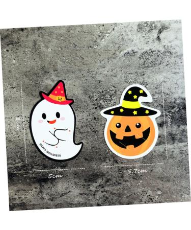 Amosfun Halloween Lollipop Decoration 50pcs Lollipop Pencil Caps Message Card Packaging Decoration Card Halloween Candy Wrapping Card Paper Card Tooth Charms Pumpkin Decorative Card - Buy Online on GoSupps.com