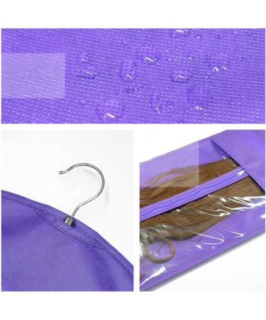 TROONZ Wig Bag with Hanger Hair Extension Storage Hairpieces Storage Holder Hair Extension Storage Bag with Hanger Wig Bag for Travel Women Hair - Buy Online on GoSupps.com