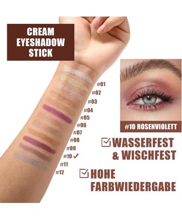  EONFAVE Eyeshadow Pencil Purple Pink Waterproof Eyeliner Cream Eyeshadow Stick Shimmer Eyeshadow Stick Durable and Stain Resistant Glitter Cream Eyeshadow Pencil for - Buy Online on GoSupps.com