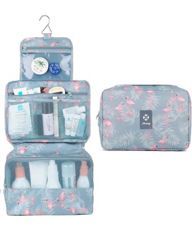 Women's Waterproof Travel Hanging Toiletry Bag Organizer - Flamingo Theme - Buy Online on GoSupps.com