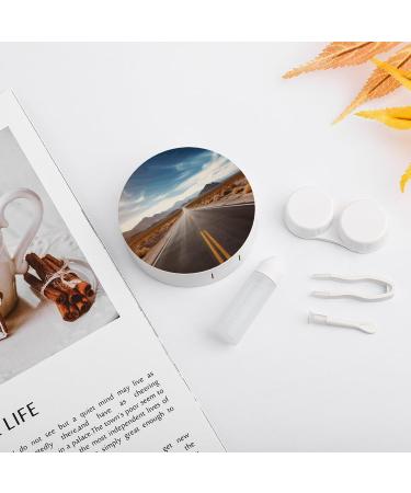 Desert Landscape Highway Contact Lens Case - Stylish & Portable Lens Care Box for Travel - Buy Online on GoSupps.com
