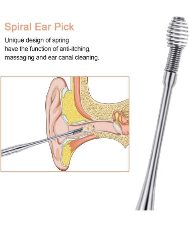 Stainless Steel Ear Wax Removal Kit - Thorough Earwax Remover (13pcs) - Buy Online on GoSupps.com