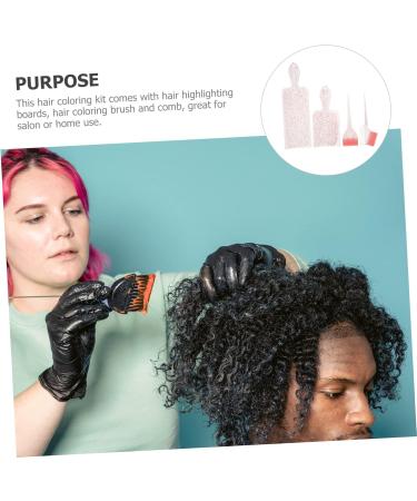 Housoutil 1 Set Highlighter Comb Hair Salon Dye Board Hair Dye Color Brush Foil Board Hair Frosting Kit Hair Kit Highlighting Kit Hair Coloring Tools Nylon Modeling Hair Color Board Pink - Buy Online on GoSupps.com