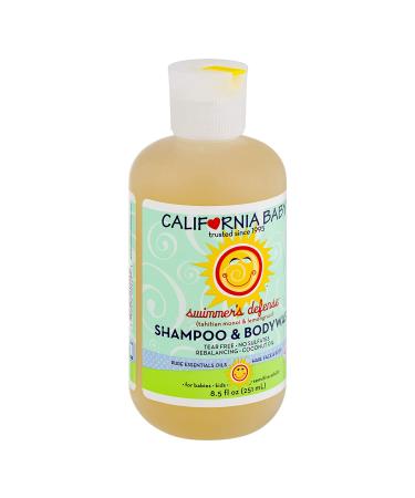 California Baby Swimmers Defense Shampoo and Body Wash | Gentle Formula for Hair, Face, and Body | Allergy Tested | 8.5 oz - Buy Online on GoSupps.com