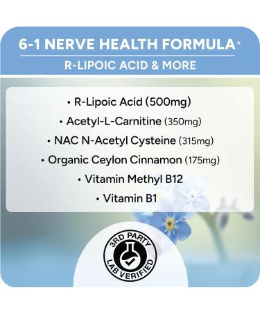 Buy High Absorption R-Lipoic Acid - Supports Nerve Health Healthy Aging & Cardiovascular Wellness - 60 Vegan Capsules - Buy Online on GoSupps.com