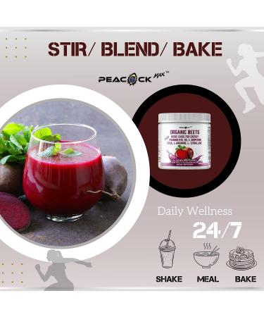 Peacock Max Super Beets Nitric Oxide Booster with Vitamins B12 B3 C - 300g (10.6 oz) - Buy Online on GoSupps.com
