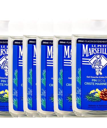 Le Petit Marseillais Pin Bio et Criste Marine shower gel with pine and sea fennel 6x250 ml from France sea fennel pine 250 ml 6er Pack