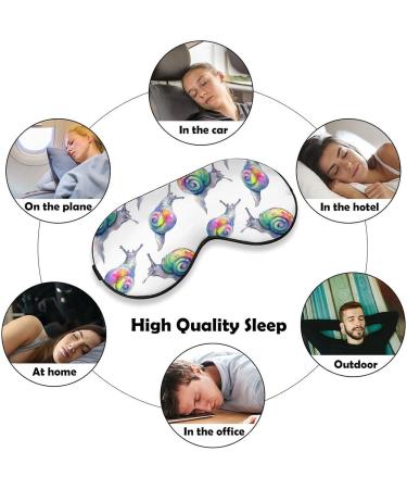 Rainbow Crystal Snails Sleep Mask - Adjustable Eye Cover for Sleeping and Travel - Buy Online on GoSupps.com