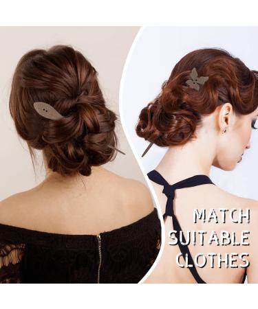 9 Pack Handmade Chinese Brown Wood Hair Sticks - Elegant Hairpins and Clips for Bun Chignon - Decorative Wooden Chopsticks for Hair - Buy Online on GoSupps.com