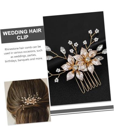 Beavorty flower hair comb bride hair comb clip wedding guest gold headband shiny metal headband bridal headdress sparking hair hoops crystal wedding headdress decorate Miss manual - Buy Online on GoSupps.com