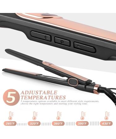 Hair Straightener and Curler 2 in 1 - 15s Fast Heating 5 Temp Settings Large 3D Floating Ceramic - Dual Voltage Flat Iron (Black) - International Shipping Available - Buy Online on GoSupps.com