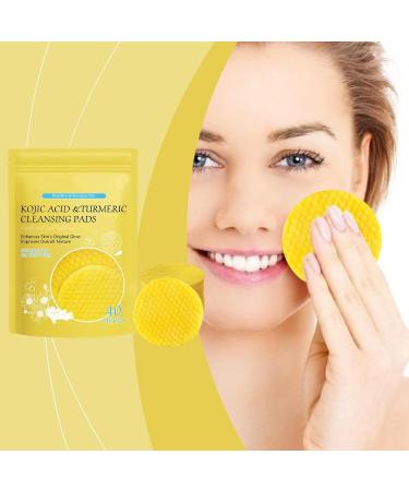 Turmeric Kojic Exfoliating Pads Turmeric Kojic Pads Exfoliating Pads 40 Pieces Turmeric Kojic Cleaning Pads Exfoliating Pads for Cleaning and Exfoliating Acne Scars Unclog Pores - Buy Online on GoSupps.com