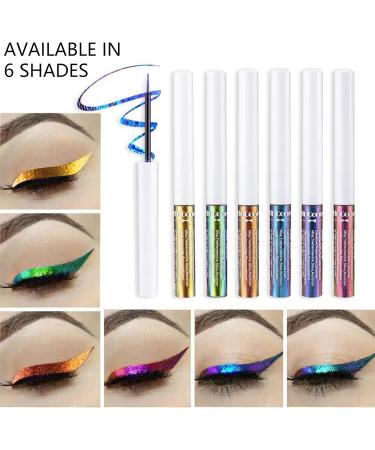 HERBENJOY Chameleon Metallic Liquid Eyeliner Set - Long-lasting Holographic Glitter Multichrome Makeup - Quick Drying & Smudge-proof - Buy Online on GoSupps.com
