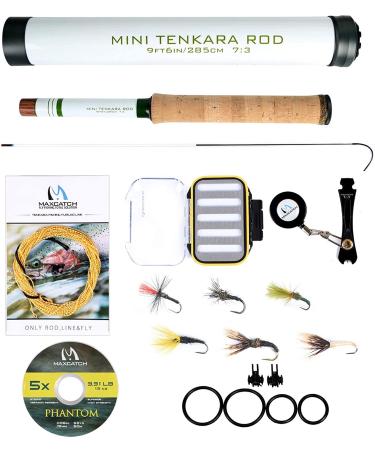 MAXIMUMCATCH Mini Tenkara Rods 285/360CM Telescopic Carbon Tenkara Rod 6:4/7:3Action 12FT Combo