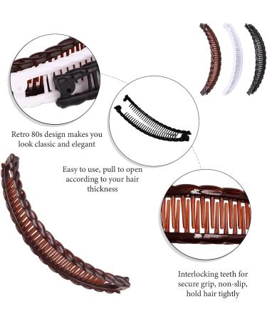 CTPJST Banana Hair Clips Set Vintage Fishtail Hair Clip 12 Pieces 4 Styles Accessory for Women Girls Long Curly or Straight Hair - Buy Online on GoSupps.com