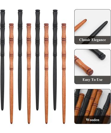 8 Pieces Wooden Hair Sticks Chinese Hair Pin Decorative Hair Stick For Ladies Bamboo Shape Hair Sticks for Buns for Women and Girls (2 Colours) - Buy Online on GoSupps.com