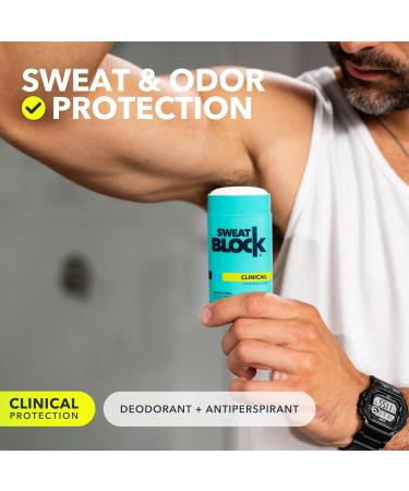SweatBlock AM Deodorant Antiperspirant - Daily Protection for Men & Women | Coastal Fresh 2.7oz Stick (2 Pack) - Buy Online on GoSupps.com