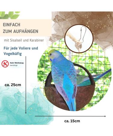 Buy Bird Swing for Budgies & Cockatiels | Coconut Swing & Accessories for Happy Pets - Buy Online on GoSupps.com