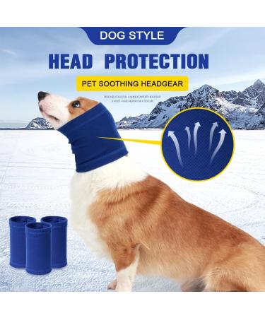Calming Ear Protection for Dogs - Lzkheh Noisy Hooded Sweater Size M Blue - Noise Protection & Care - Buy Online on GoSupps.com