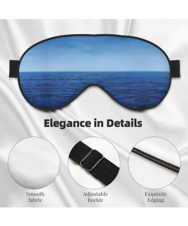 SSIMOO Blue Ocean Sea Print Ultra-Soft Light-Blocking Eye Mask for Comfort & Restful Sleep - International Shipping - Buy Online on GoSupps.com