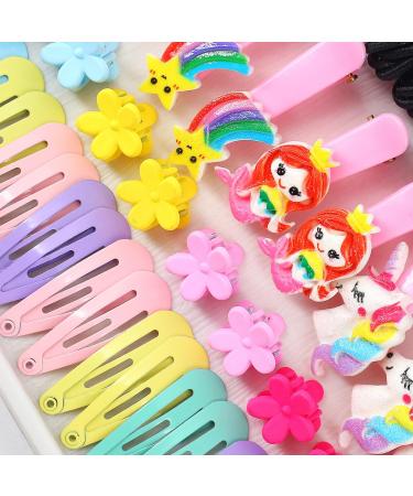 Shop Inskids 440-Part Hair Accessories Set for Girls | Candy Colors Nylon Hair Gums Elastic Ponytail Holders & Cartoon Clips for All Hair Types - Buy Online on GoSupps.com
