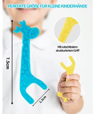 Buy Dnours Zitfri 160 Dental Floss Sticks for Kids - Fun Giraffe Design Slip-Resistant & Child-Friendly | Ideal for International Shipping - Buy Online on GoSupps.com