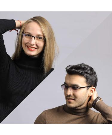 LUFF 4 Pairs Gray Computer Reading Glasses 1.75X - UV Filtering Eyeglasses - Buy Online on GoSupps.com