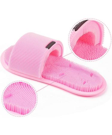 Shower Foot Scrubber Foot Massager for Shower - Soft Bristles Non-Slip Base Cleaning Smoothing Massaging Feet Scrubber for Men and Pink Single Pack - Buy Online on GoSupps.com