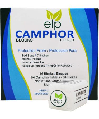 Refined Camphor Blocks - 16 Blocks (64 Tablets) | Pure and Natural - Buy Online on GoSupps.com