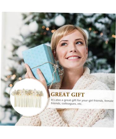 Ipetboom Alloy Rhinestone Hair Comb Wedding Hair Clip Pearl Clips for Hair Wedding Headpiece for Bride Diamond Headpiece Tiara Bridal Headdress Bridesmaid Crystal Accessories Rhinestones - Buy Online on GoSupps.com