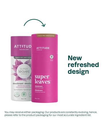 ATTITUDE Plastic-Free Deodorant EWG Verified Aluminum Free Vegan Naturally Sourced Body Deodorants for Women & Men Dermatologically Tested White Tea Leaves 3 Ounces (Pack of 6) White tea leaves 3 Ounce (Pack of 6) - Buy Online on GoSupps.com