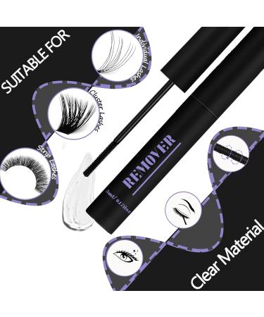 Qiveaory 2Pcs Lash Remover for Lash Extension Cluster Lash Glue Remover Individual Eyelashes Gentle Eye Removal for False Lashes Eyelash Extension Adhesive Remover Self Use at Home - Buy Online on GoSupps.com