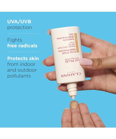 Buy Clarins NEW UV Plus Anti-Pollution SPF 50 Tinted Face Sunscreen - Medium Shade for Ultimate UV Protection | International Shipping Available - Buy Online on GoSupps.com