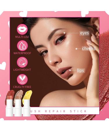 Sparkling Rose Cream Blush Stick - Waterproof, Long Lasting Multi Stick Makeup for Cheeks, Eyes, and Lips - Buy Online on GoSupps.com