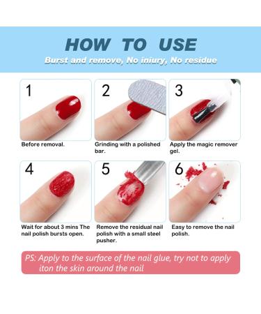 Magic Soak-Off Gel Nail Polish Remover | Professional & Easy 3-6 Minute Removal for Natural Gel Nails | Blue | 1 Pack - Buy Online on GoSupps.com