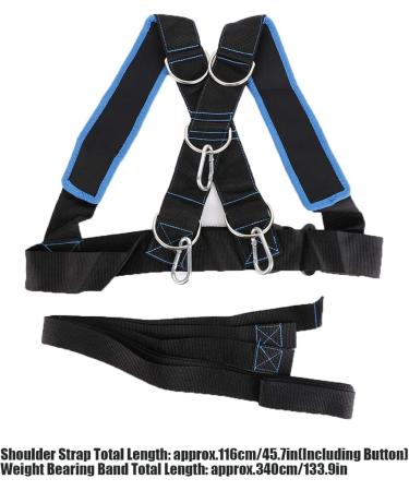 Speed Running Harness - Durable Sled Shoulder Harness with 3 Hooks | 5pcs Wear-Resistant Nylon & Metal for Outdoor & Mountaineering - Buy Online on GoSupps.com
