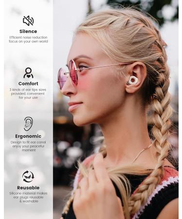 Buy Ear Plugs for Noise Reduction - Reusable 25dB-30dB Soft Earplugs with 6 Tips for Sleeping Studying & Concerts - International Shipping Available - Buy Online on GoSupps.com