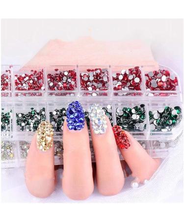 CHSEEO Nail Art Rhinestones Nail Art Tips Studs Stones Diamonds Beads Glitter Rhinestones Slice Crystals Gems for DIY Nails Face Makeup Clothes Shoes Bags Decoration #2 - Buy Online on GoSupps.com
