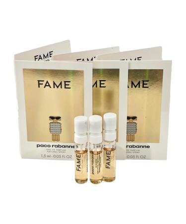 Paco Rabanne FAME Perfume WOMEN spray EDP vial perfume 1.5 ml / 0.05 fl oz - Set of 3