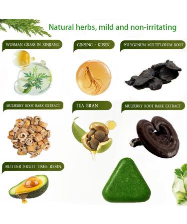  G n rique Nature Triangle Shampoo Bar Nature Seven Green Soap Shampoo natural plant-based solid shampoo gentle cleansing and nourishing care for healthy-looking hair - Buy Online on GoSupps.com