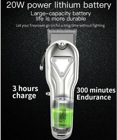 Buy Premium Silver Hair Clippers for Men | Rechargeable Electric Hair Clipper with LCD Display - High Power & Full Metal Design - Buy Online on GoSupps.com