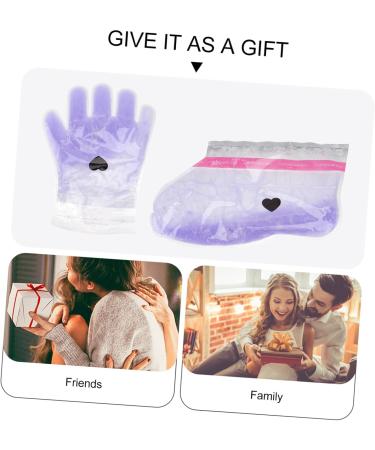 Mikinona 2 Pairs Wax Gloves Wax Cover Kit Paraffin Wax Feet Film Wax Hand Cover Hand Moisturizing Kit Beauty Hand Wax Cover Close Friends Set of Feet Spa Purple Non-woven Fabric - Buy Online on GoSupps.com