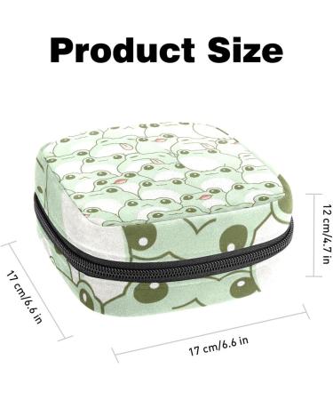 Frog Pattern Napkin Storage Bag | Cute Portable Period Bag for Women & Teens | Menstrual Cups & Breastfeeding Pillow Holder - Buy Online on GoSupps.com